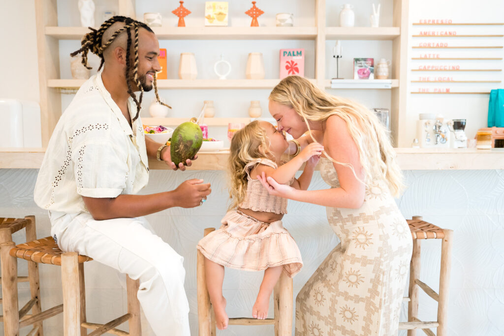 Austin commercial brand photography with families at Real and Raw 30A