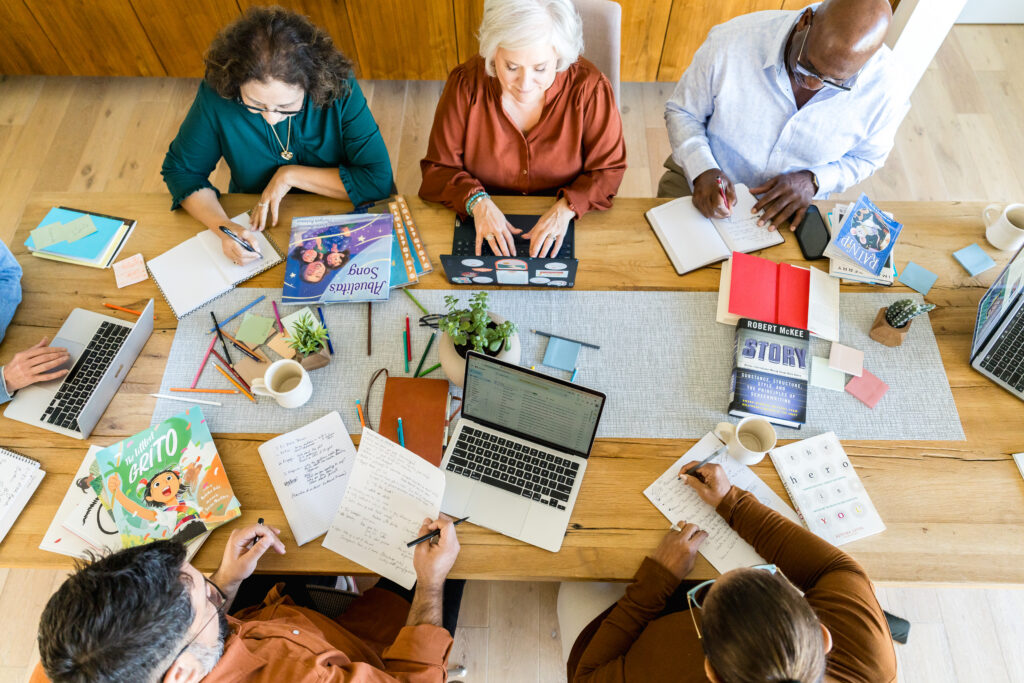 Commercial brand photographer in Austin documenting collaborative editing process