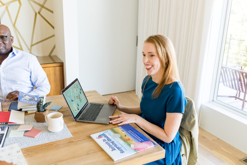 Strategic brand photography session designed to support publishing company marketing assets