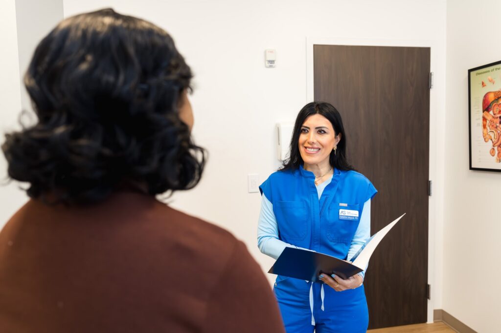austin commercial photographer lighting a clinical exam room